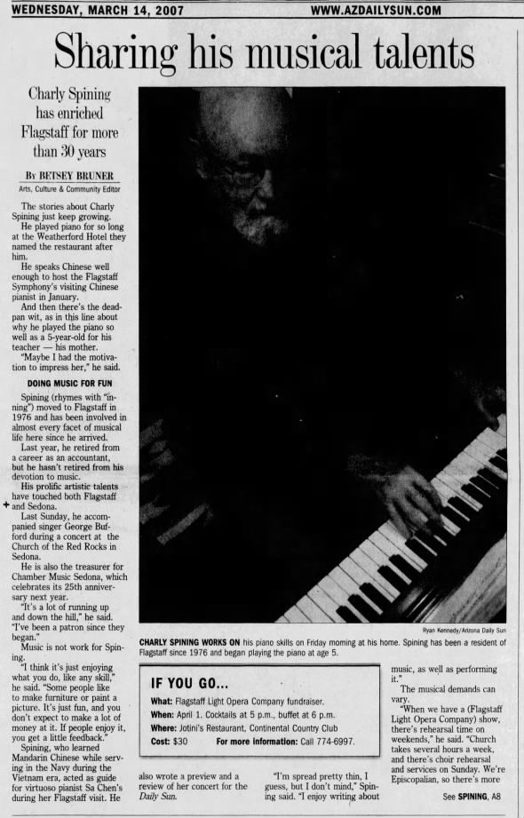 Clipping from Arizona Daily Sun
